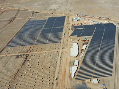 Utility-scale solar plant