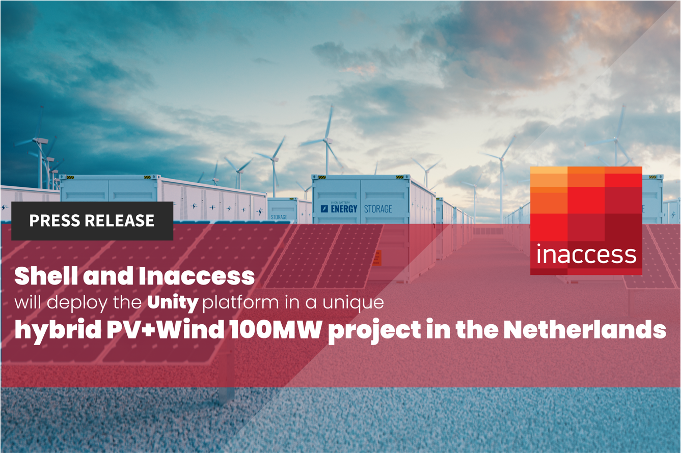 Shell and Inaccess will deploy the Unity platform in a unique hybrid PV+Wind 100MW project in the Netherlands